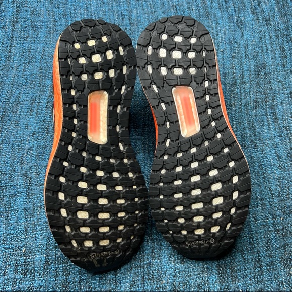 Adidas Ultraboost PB Running Shoes in Core Black Orange - Picture 6 of 7